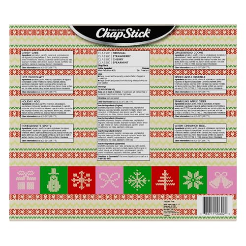 ChapStick Advent Calendar 2025, 12-Pack Lip Balm Gift Set, 0.15 Oz Each M609540