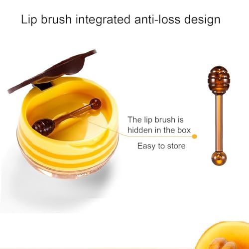 6 PCS Bee Lip Balm Honey Pot Propolis Lip Mask Moisturizing W289