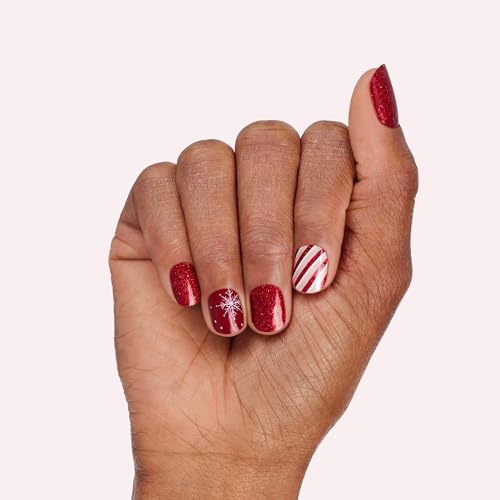 Dashing Diva Gloss Nail Strips Santa Baby - Gel Nail Stickers, 32 Count R845
