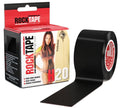RockTape Black H2O Kinesiology Tape for Atheltes, 4" x 16.4' - Megean