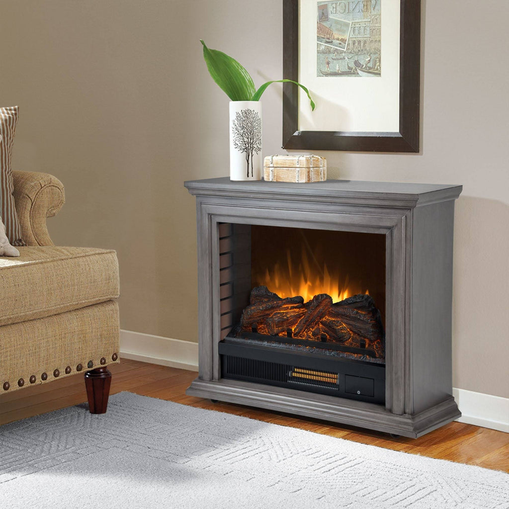 Pleasant Hearth Sheridan Mobile Fireplace - Cherry D770958