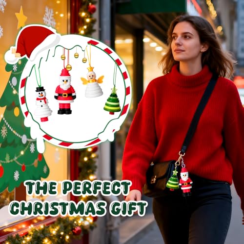 Faneswalk DIY Christmas Button Ornament Making Set, 4PCS L700