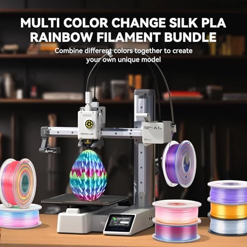 JAYO 3D Printer Filament Bundle, PLA Silk Multicolor 1.75mm, 8 Rolls 2kg G112230