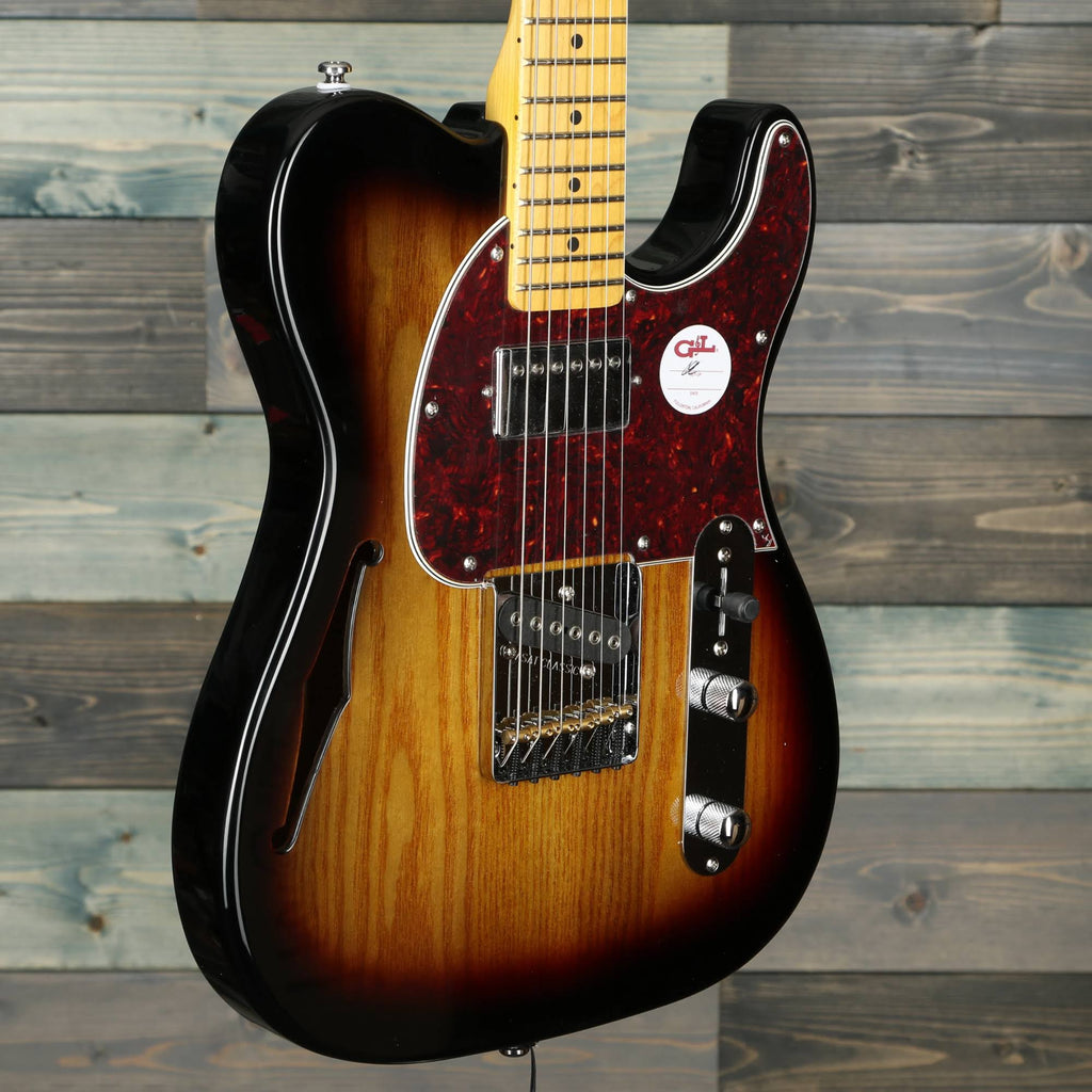 G&L Tribute ASAT Classic Bluesboy Semi-Hollow 3-Tone Sunburst X9470