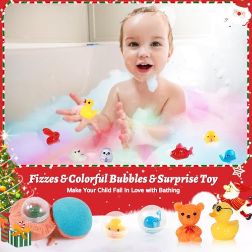 Bath Bombs for Kids with Surprise Inside, 24 Pack Gift Set N666