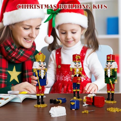 Christmas Nutcracker Building Kits, King and Soldier Sets, 943 PCS E833