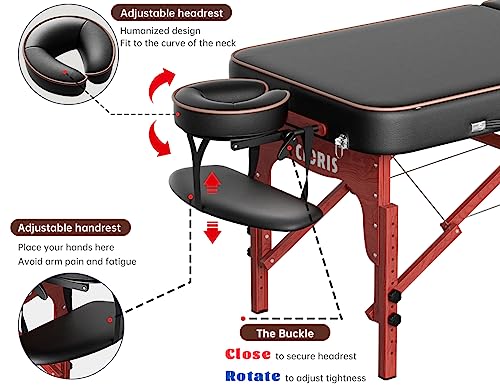 CLORIS 84" Portable Massage Table with Carrying Bag Z191211