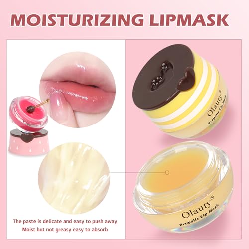 4 PCS Bee Lip Balm Honey Pot Variety Pack Lip Mask P935061