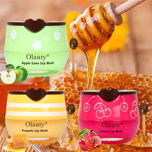 8 PCS Bee Lip Balm Honey Pot Variety Pack - Hydrating Overnight Lip Mask S63536