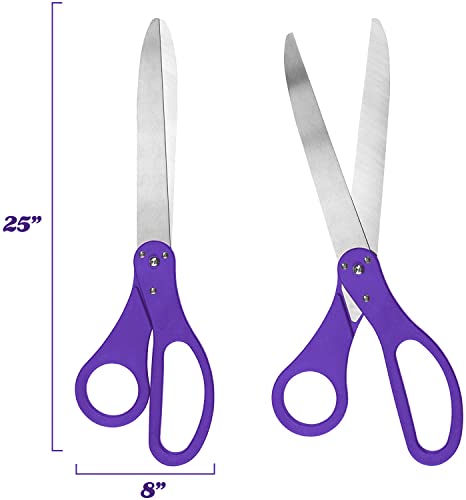 Deluxe Grand Opening Ribbon Cutting Kit - 25" Giant Scissors with Gold Satin Ribbon M4491