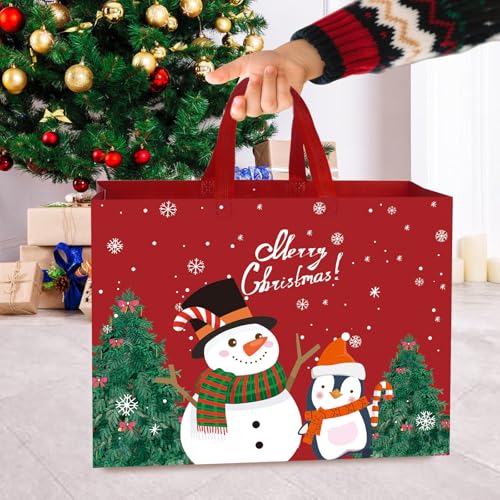 24 Pack Christmas Gift Bags Assorted Sizes Reusable Non-Woven Tote Z5851