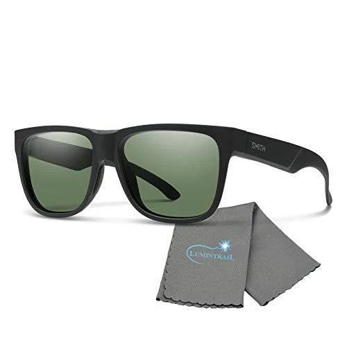 Smith Optics Lowdown 2 Matte Black Frame with ChromaPop Polarized Gray Green Lenses and A Lumintrail Cleaning Cloth - Avayadevconnect