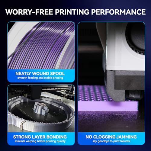 JAYO 3D Printer Filament Bundle, PLA Silk Multicolor 1.75mm, 8 Rolls 2kg G112230