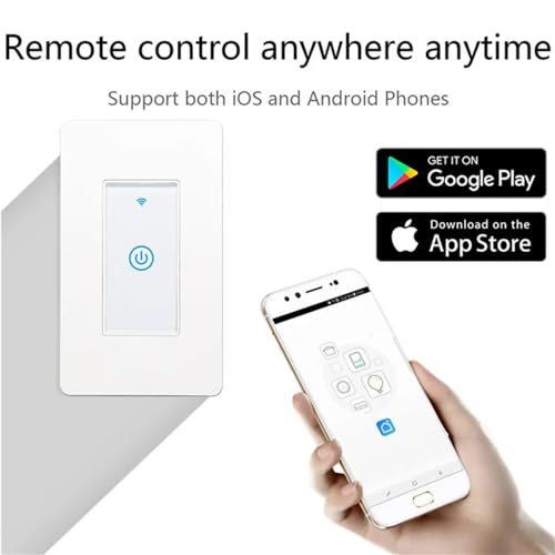 Zigbee Paddle Touch Smart Switch, Alexa and Google Home Compatible, Neutral Wire Required Y846