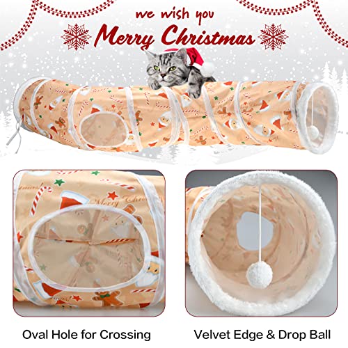 Vehomy 4Pcs Christmas Cat Toys Set with Catnip, Gingerbread Man, Santa Claus S975752