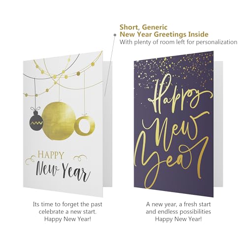 Dessie 30 Unique Christmas Cards with Envelopes and Gold Sealing Stickers B61775