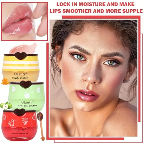 6 PCS Bee Lip Balm Mask Honey Pot, Moisturizing Overnight Lip Care M561365