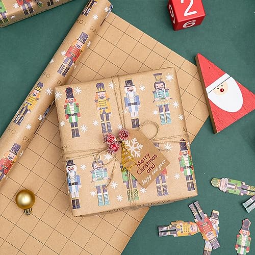 RUSPEPA Christmas Wrapping Paper Jumbo Roll Kraft Paper, Christmas Tree Design, 30 in x 100 ft U53088