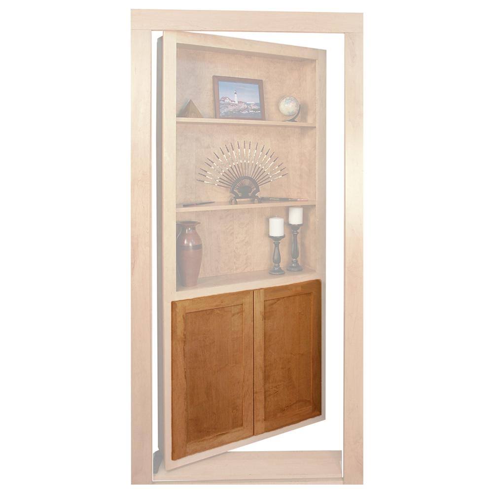 InvisiDoor Bookcase Door Accessory Finish: Red Oak, Size: 32x22 H x 16x22 W x 1x22 D ID.DOOR32FP.RO