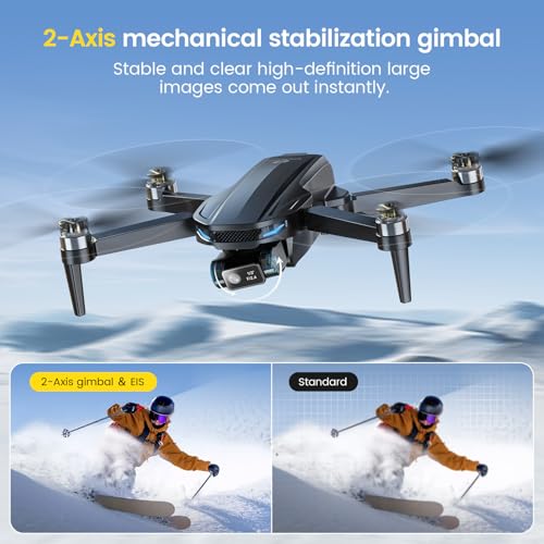 DEERC D65 2 Axis Gimbal GPS Drone with Camera 4K for Adults C48351