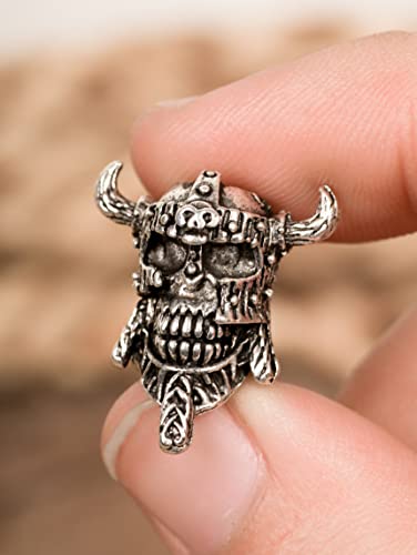 HAQUIL Skull Viking Beads Combo 5 pcs for Hair H2684