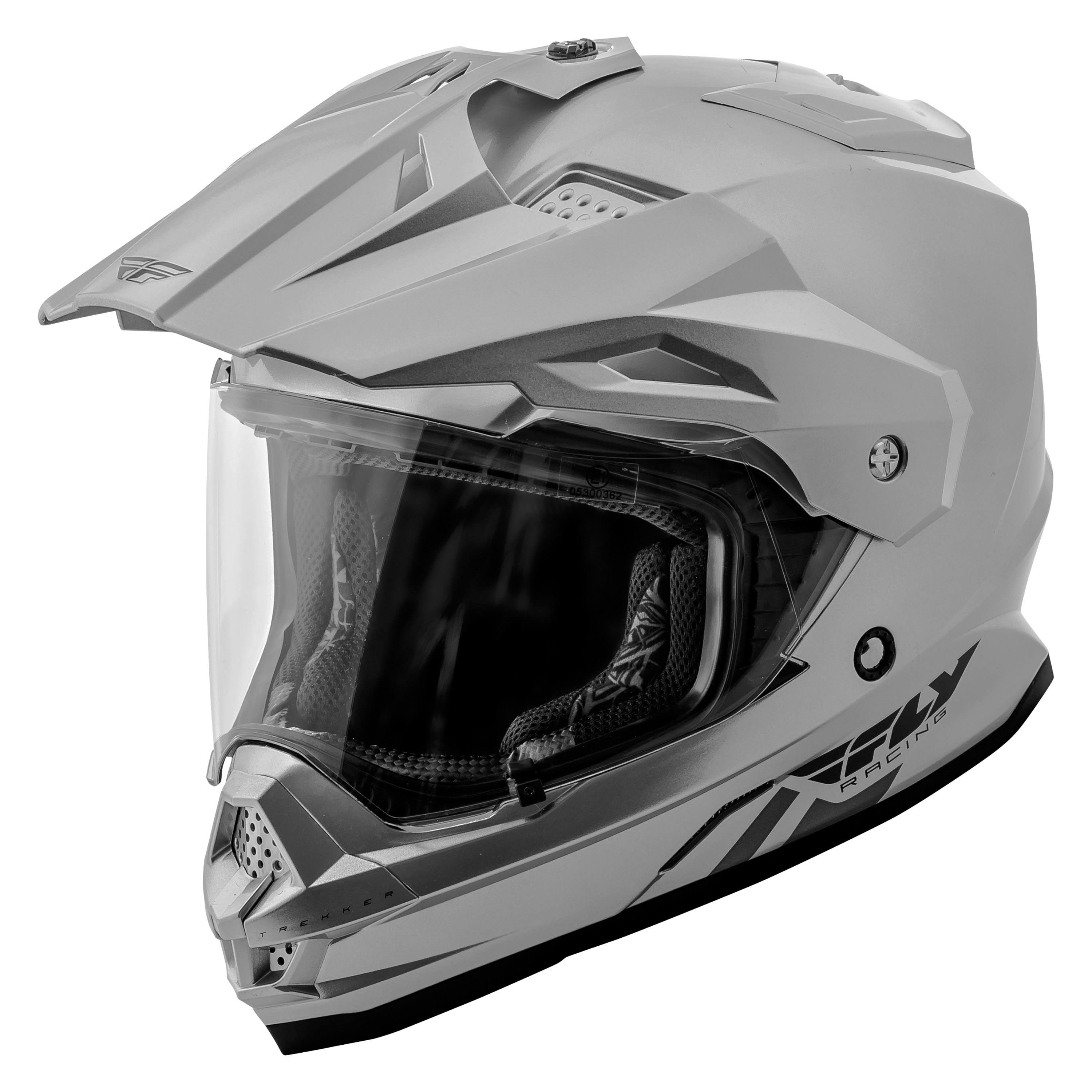 Fly Racing Trekker Solid Helmet Silver