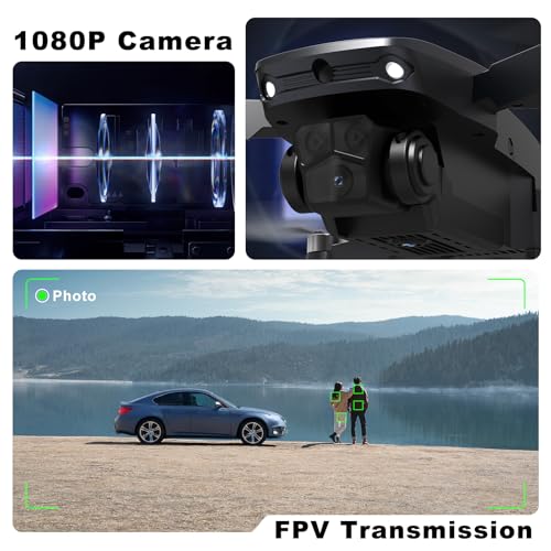 TT19 Foldable 1080P Camera Drone for Adults, Brushless Motor RC Quadcopter, Orange E4143