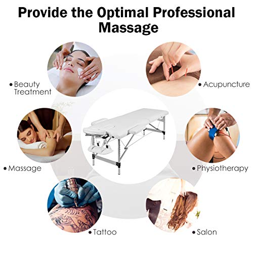 Giantex 84" Portable Massage Table with Face Cradle & Carry Case K306363