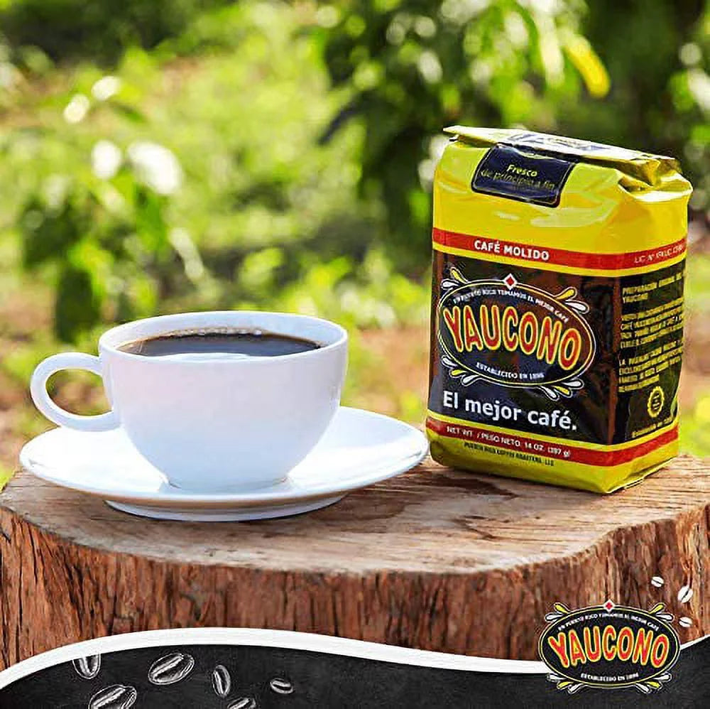 Cafe Yaucono Ground Coffee Puerto Rican, 14 Ounce Bag (Pack of 2) G5568