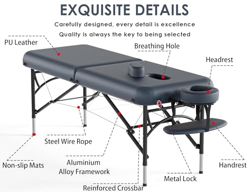 CLORIS 84" Portable Massage Table with Carrying Bag Z191211