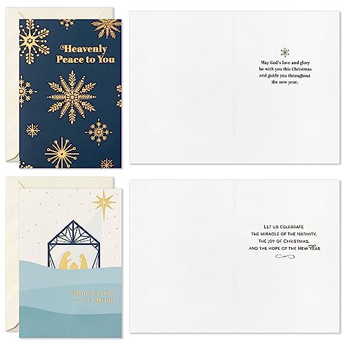 Hallmark Religious Christmas Card Assortment Heavenly Peace, 36 Cards with Envelopes E111523
