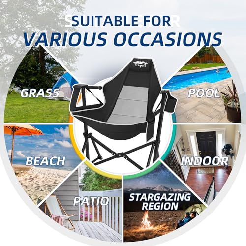Portable Hammock Camping Chair with Adjustable Back, Supports 330lbs N68621