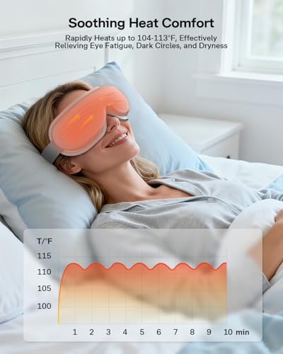 Heated Eye Massager with Bluetooth Music for Migraine Relief G49099