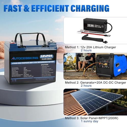 12V 100Ah BCI Group 24 LiFePO4 Battery with Low-Temp Protection F4727