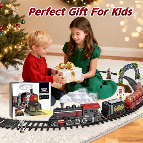 Christmas Train Set with Lights and Sound for Kids Ages 4-8 C174