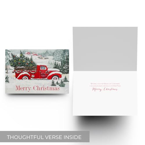 Masterpiece Holiday Greetings Christmas Cards with Snowy Cardinal Wreath, 16 Boxed with Envelopes L381397