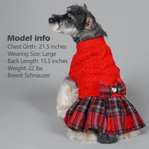 KYEESE Dog Sweater Knitwear with Bowtie for Small Dogs R875009