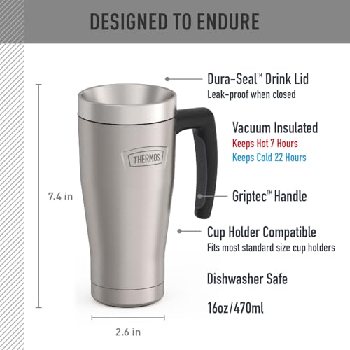 THERMOS ICON SERIES Stainless Steel Mug, Granite, 16 oz S58502