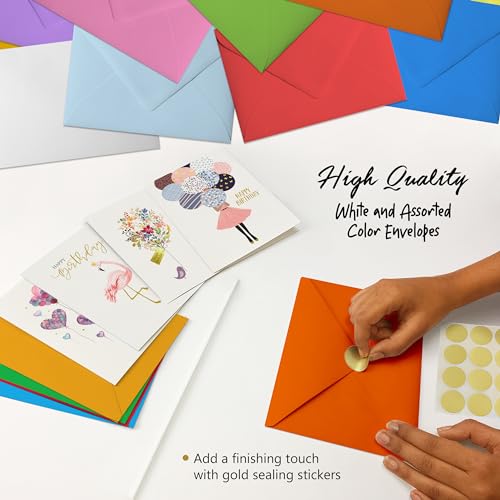 Dessie 30 Unique Christmas Cards with Envelopes and Gold Sealing Stickers B61775