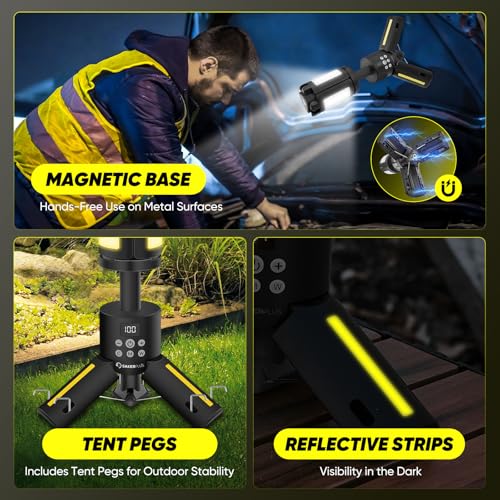 Portable Camping Light 14000mAh Rechargeable Lantern with Magnetic Base Z942