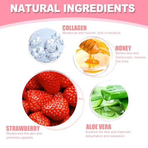 6 PCS Bee Lip Balm Mask Honey Pot, Moisturizing Overnight Lip Care M561365