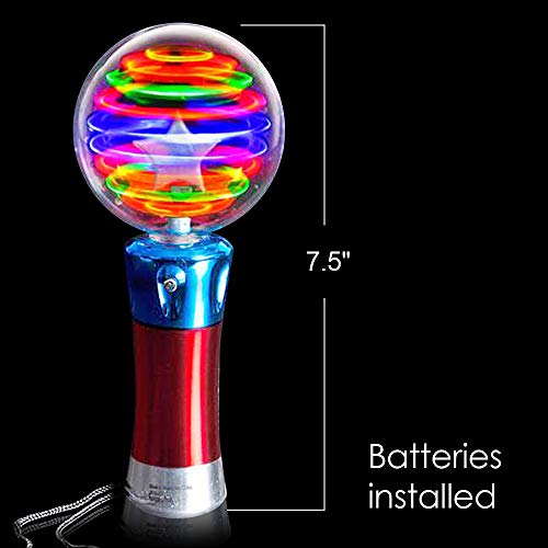 ArtCreativity 7.5 Inch Light Up Magic Ball Toy Wands for Kids, Set of 2 K131192