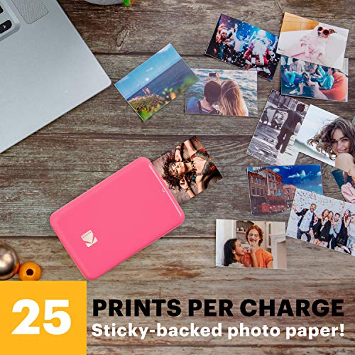 KODAK Step Instant Smartphone Photo Printer - Portable Wireless Zink 2x3" - White G38776