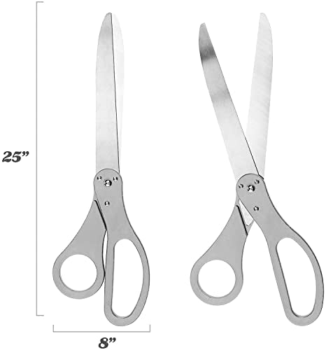 Deluxe Grand Opening Ribbon Cutting Kit - 25" Giant Scissors with Gold Satin Ribbon M4491