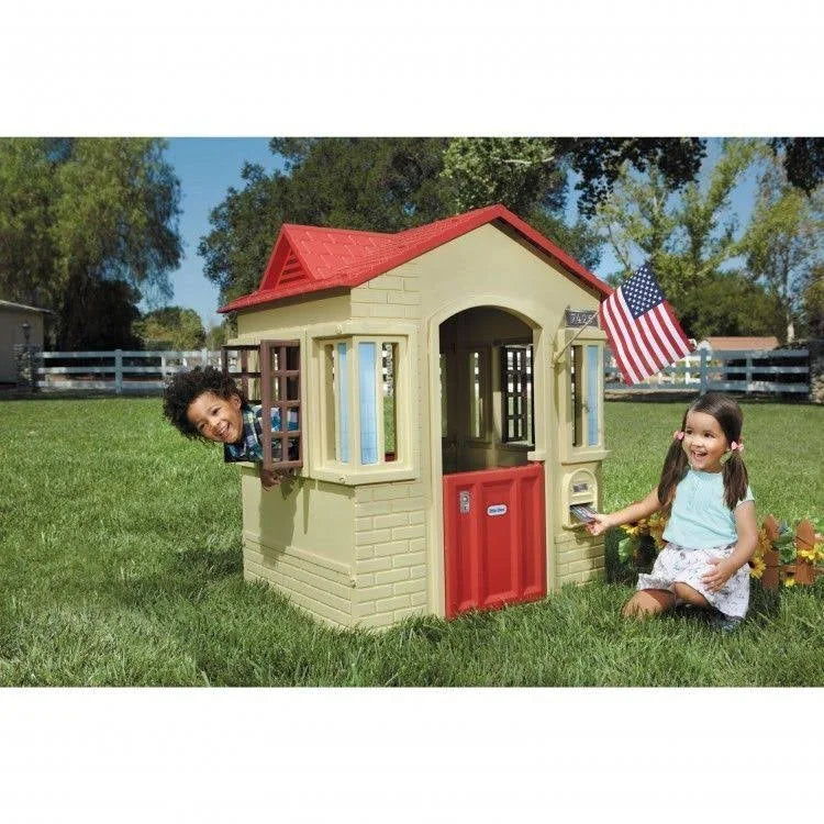 Kids Playhouse Tan Cape Cottage Portable Clubhouse V6059