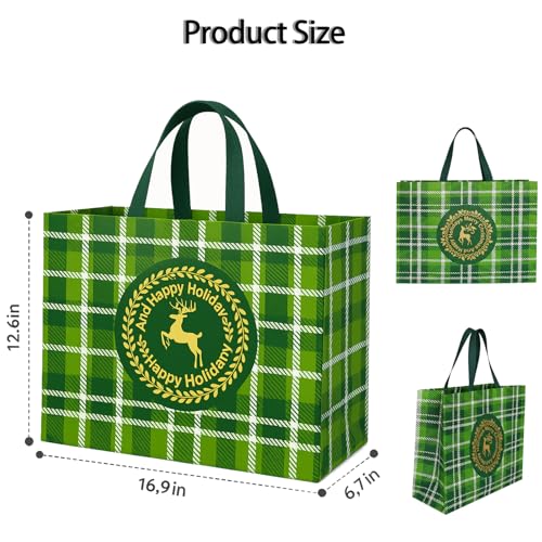habgp 20 Pack Christmas Gift Bags Assorted Sizes with Handle, Reusable Tote K88379