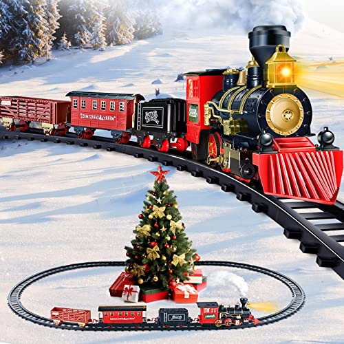 BainGesk Train Set with Steam, Light and Sounds, Electric Toy for Kids K159