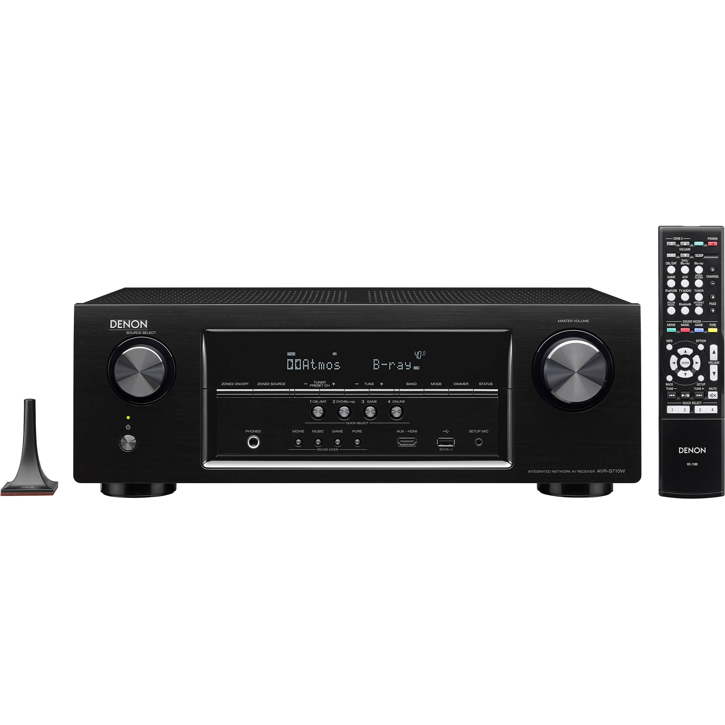 Denon AVR S710W 7.2 Channel AV Network Receiver - Black - Avayadevconnect