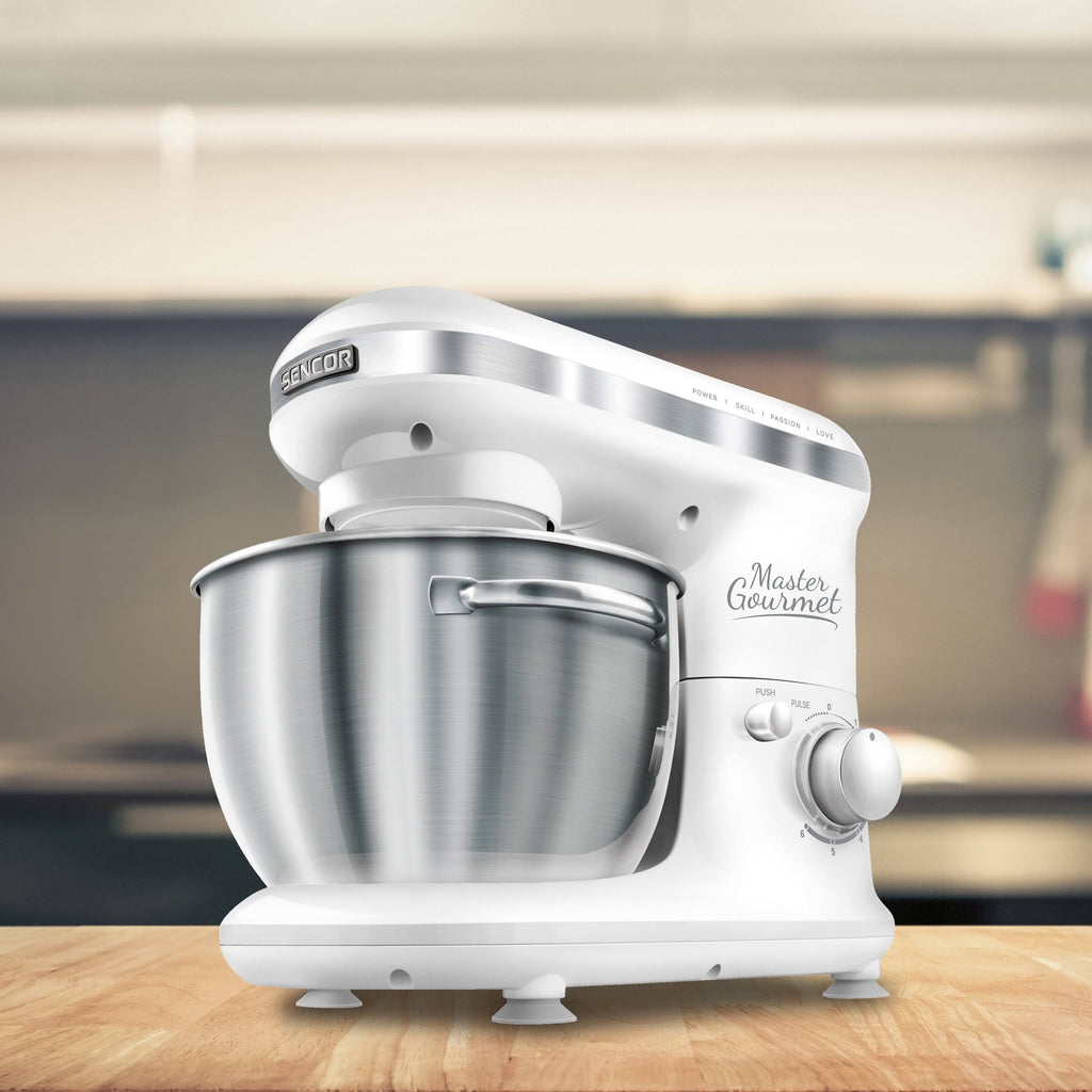 Sencor Stand Mixer with Pouring Shield, Red N9512
