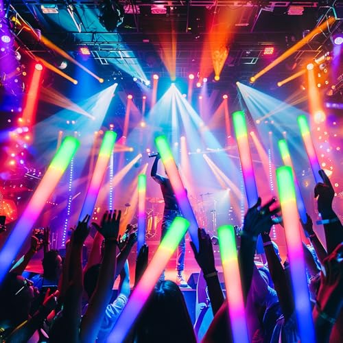 68 Pack LED Foam Glow Sticks for Weddings & Parties L39023